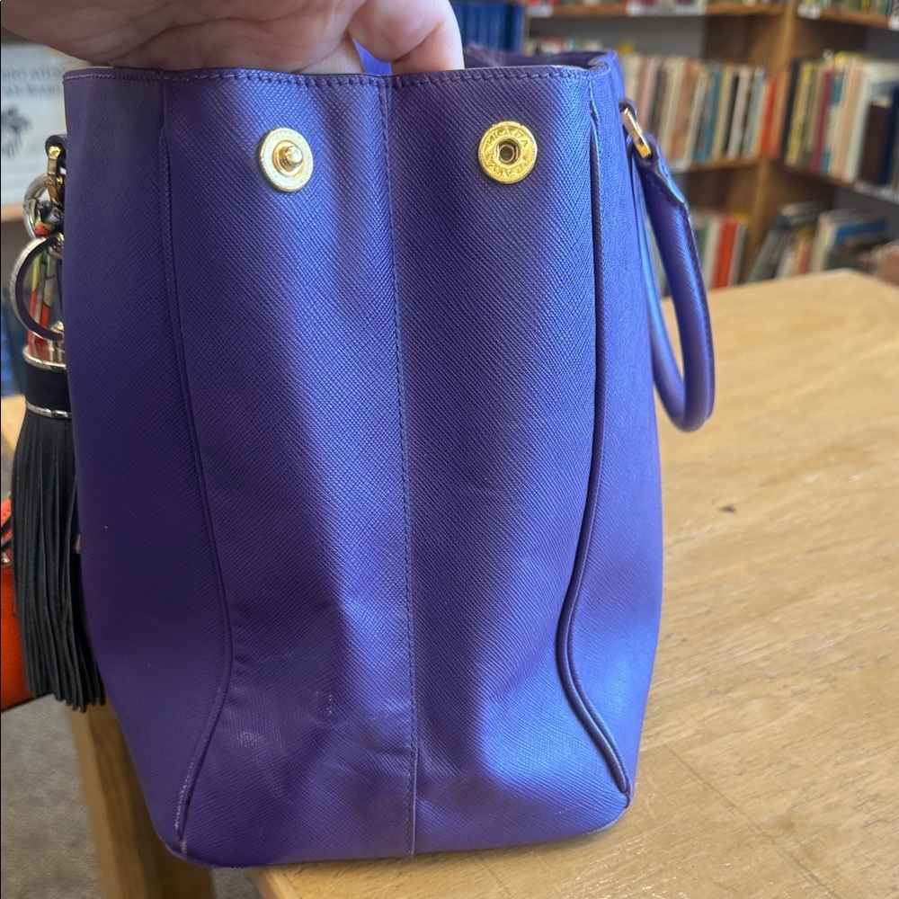 Prada Purple Tote with Rainbow Design - Picture 10 of 13